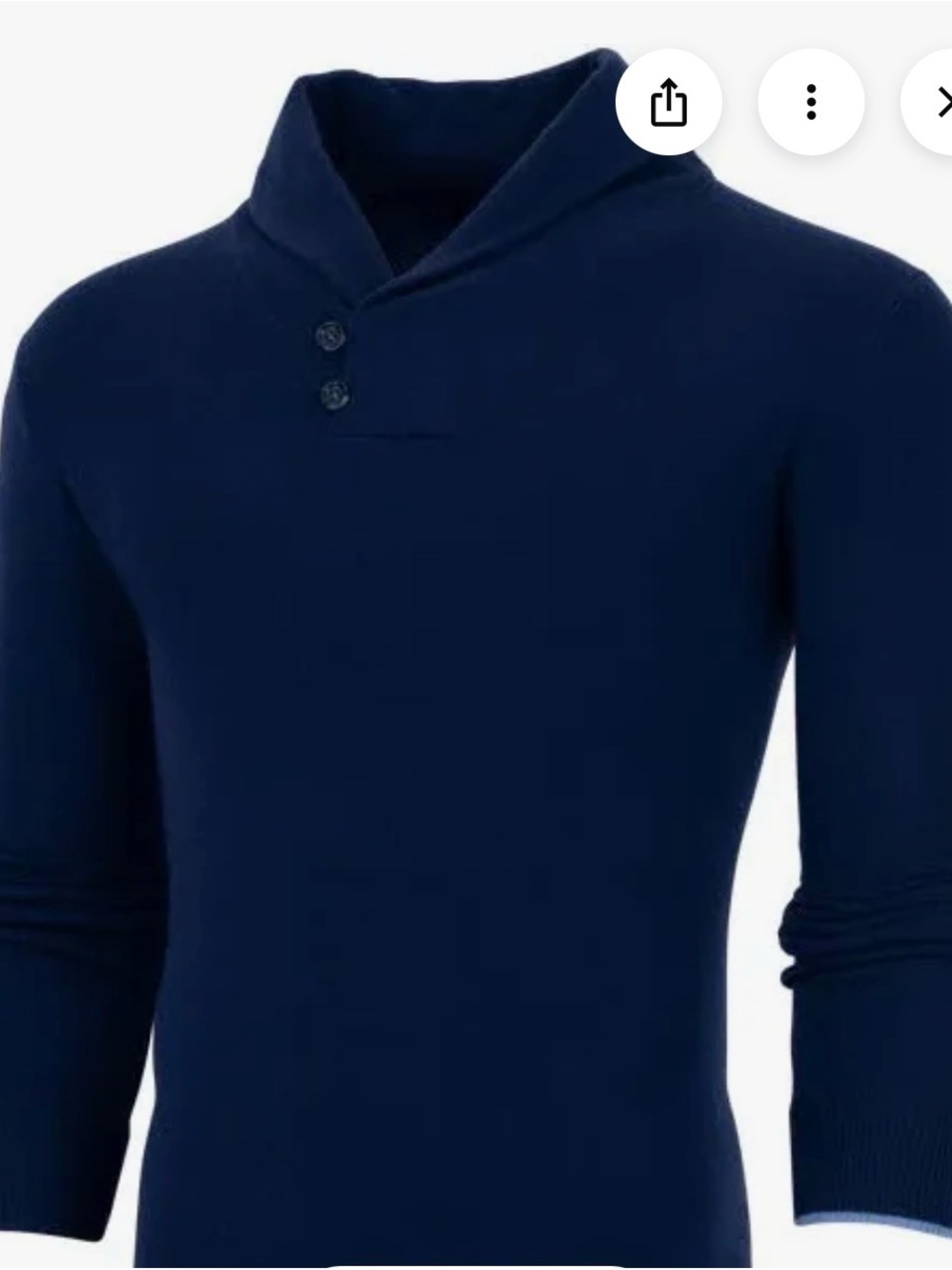 Men's Greyson Narragansett Shawl Sweater-Navy/Medium